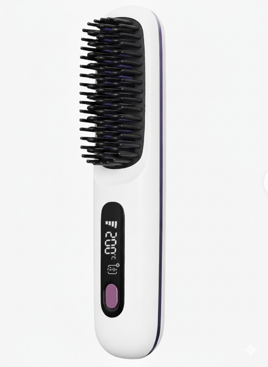 portable straightening brush