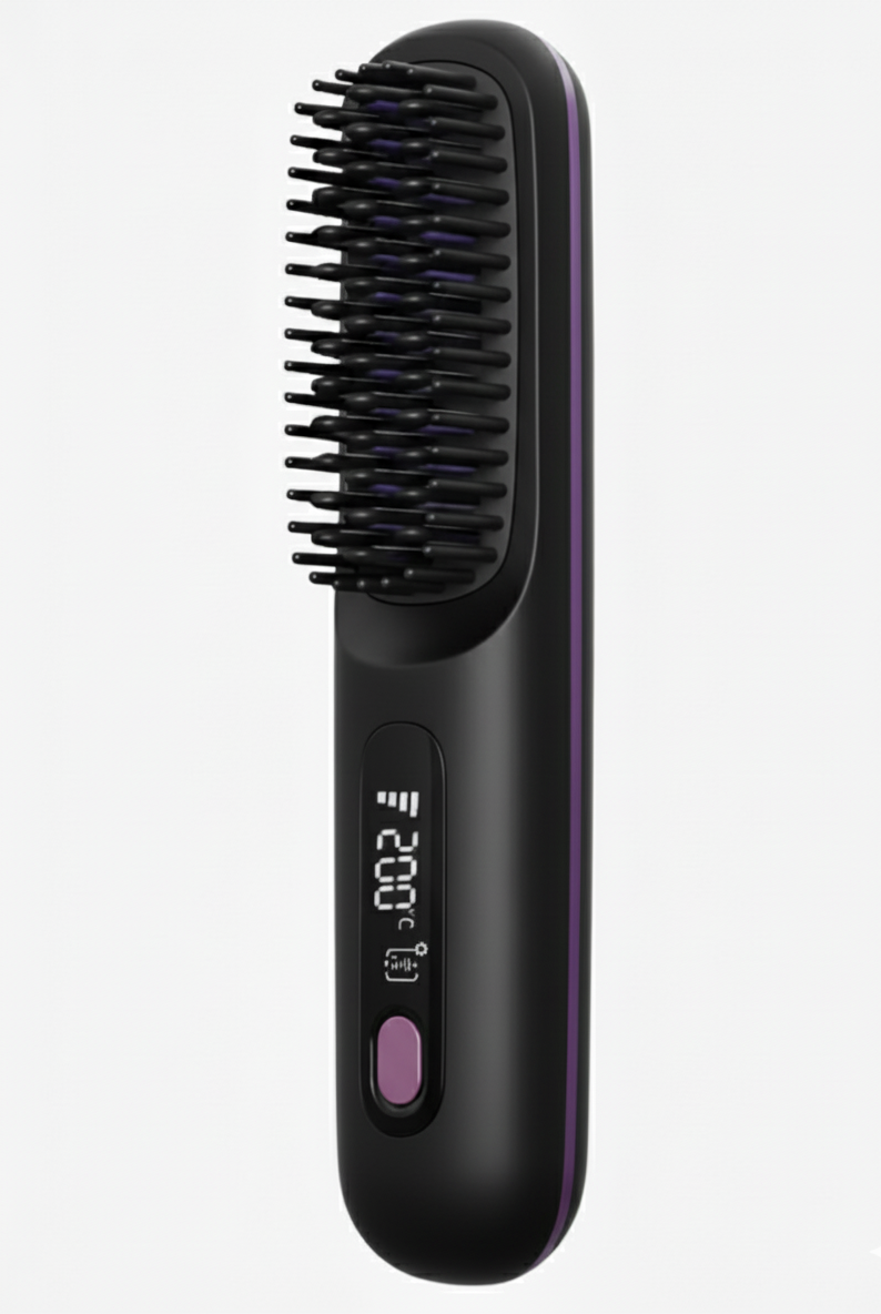 portable straightening brush